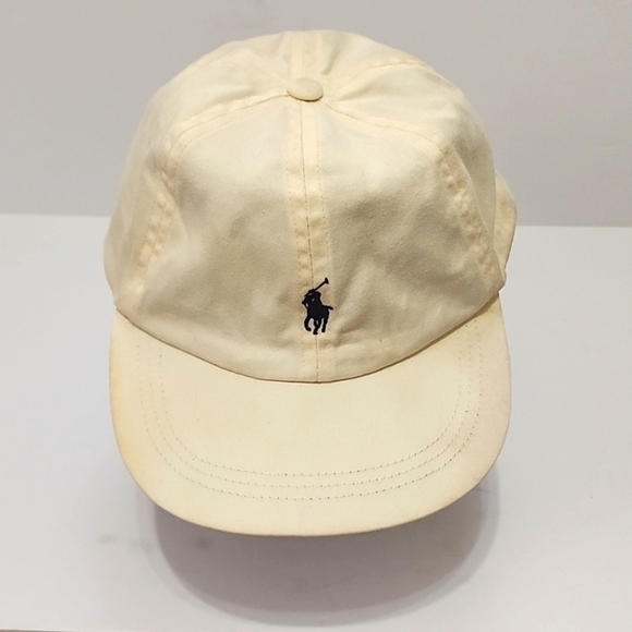 Ralph Lauren Other - Ralph Lauren Boys/Girls Cream Polo Baseball Cap Elastic Adjustable, One Size 4-X